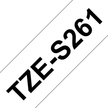 PTOUCH Nastro, strong/adh.nero/bianco TZe-S261 PT-300 36 mm