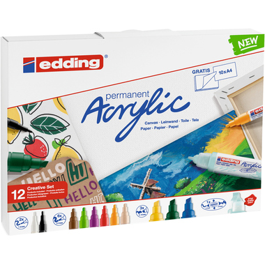 EDDING Acrylmarker acrylic-12S Creativeset basic 12 pcs.