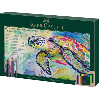 FABER-CASTELL Farbstift & Pitt Artist Pen 217554 Metallschachtel 46 Stück