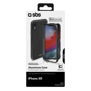Cover aus Aluminium und Hartglas für iPhone XR