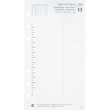 SUCCES Agenda Standard 2027 843209000027U 1T/1S Ersatzkal. 9.5x17.1cm