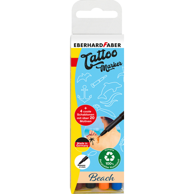 EBERHARD FABER Encres de tatouage 559502 Beach, 4 couleurs