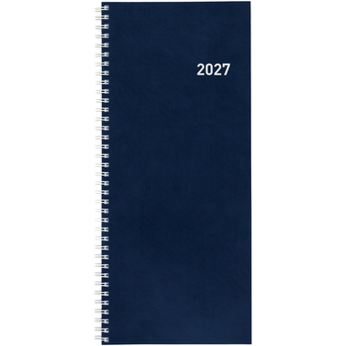 BIELLA Agenda Twist Wire-O 2027 803336050027U 1S/2P blu ML 13.5x31.5cm