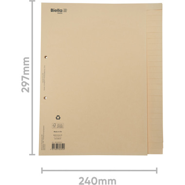 BIELLA Bauabrechnungsregister A4 46442600U braun blanko 26-teilig