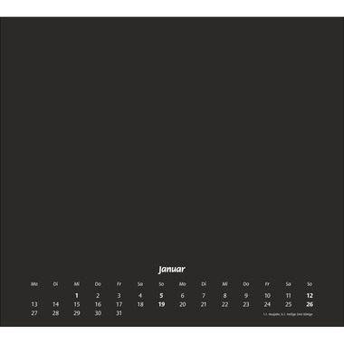 HEYE Bastelkalender 2026 21418+26 schwarz DE 30x27cm