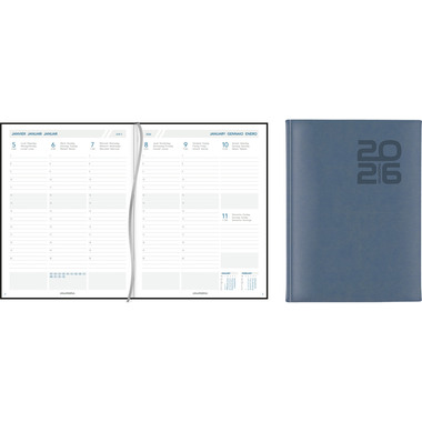 AURORA Agenda Vivella Business 2026 2916 1S/2P ass. ML 17.5x22.5cm