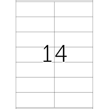 HERMA Universal-Etiketten 105x42mm 4452 weiss 1400 St./100 Blatt