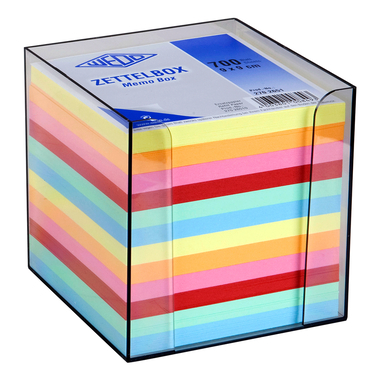 WEDO Porte bloc papier 2702651 9x9cm verre fumé 700flls.ass.