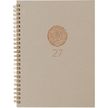 BIELLA Agenda Memento Natural 2027 858692250027U 1S/2P gris clair 10.1x14.2cm