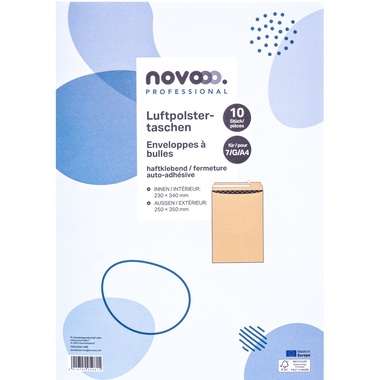NOVOOO Luftpolstertasche Recycle Gr.7 E-1712127 braun, 250x350mm 10 Stück