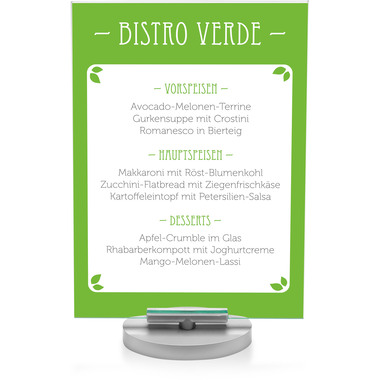 DEFLECTO Présentoir de table Swivel A4 691101 transversal, pivotant