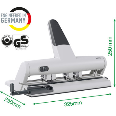 LEITZ Mehrfachlocher AKTO 4-6/6mm 51140084 hellgrau 30 Blatt