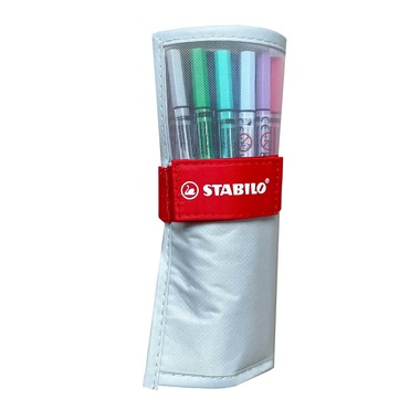 STABILO Rollerset point 68 1.1mm 6825-08-03CH 25 Farben ass. pastellgrau