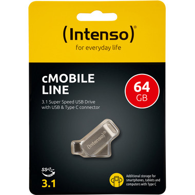 INTENSO USB-Stick cMOBILE LINE 64GB 3536490 USB 3.2, USB-A & USB-C