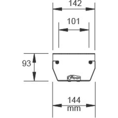 APOLLO Canalina per cavi 146cm VKC18/S grigio, per tavoli 180-200cm