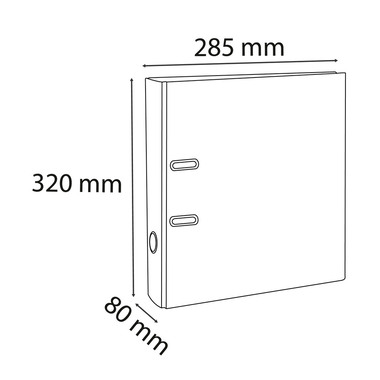 EXACOMPTA Ordner Aquarel 8cm 53569E zitrusgelb A4