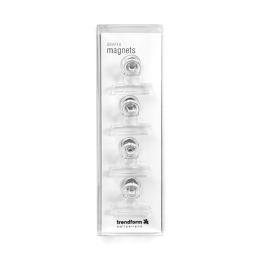 TRENDFORM Clip aimanté GRAFFA FW4003 set de 4 transparent