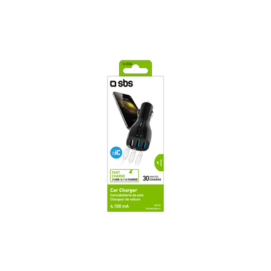 Chargeur de voiture avec 3 ports USB 4 100 mAh
