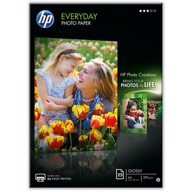 HP Everyday Photo Paper 200g A4 Q5451A InkJet, glossy 25 Blatt