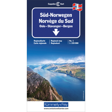 KÜMMERLY+FREY Carte routière 3-2559-01821 Norwegen Süd 1 1:335'000