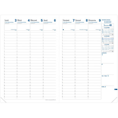 QUO-VADIS Agenda Impala H24/24 2026 027034Q 1S/2P nero DE 16x24cm