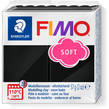 FIMO Knete Soft 57g 8020-9 schwarz