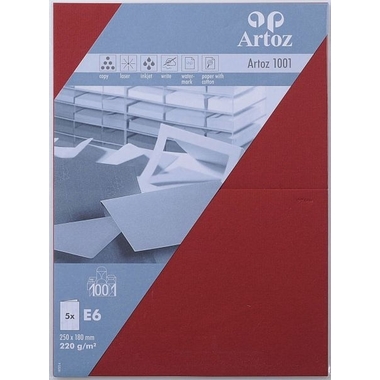 ARTOZ Cartoline 1001 E6 107372265 220g, bordeaux 5 fogli