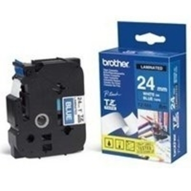 PTOUCH Ruban, laminé blanc/bleu TZe-555 PT-2450DX 24 mm
