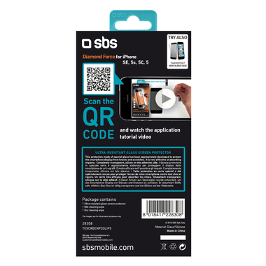 Protection écran Ultra Glass pour iPhone 5, 5s, SE