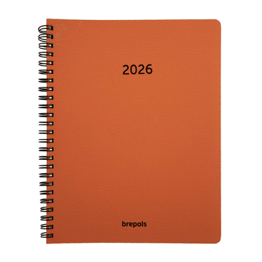 BREPOLS Agenda Timing Calvi 2026 0.136.6870 1W/2S orange 17.1x22cm