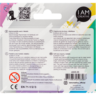 I AM CREATIVE Wachsmalstifte 4005.55 Metallic 6 Stück