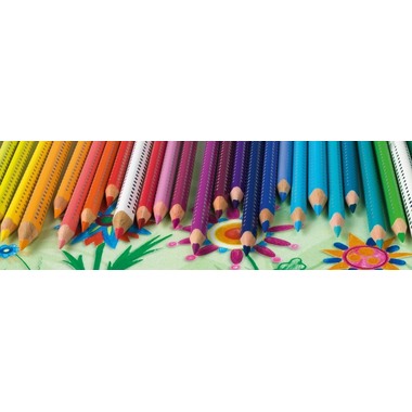 FABER-CASTELL Crayons couleur Jumbo Grip 110906 6 couleurs