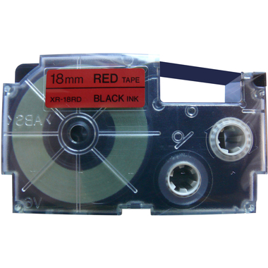 CASIO Beschriftungsband XR-18RD 18mm/8m schwarz/rot