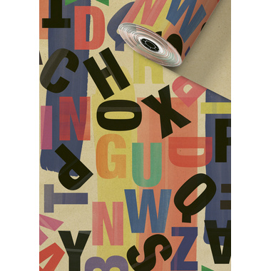STEWO Geschenkpapier Letras 2522542920 rot 0,5x150m