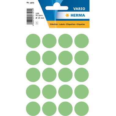 HERMA Marcatori 19mm 1875 verde 100 pz.