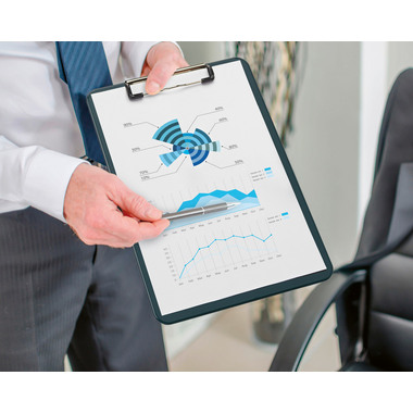 MAUL Schreibplatte Kunststoff A4 2.59 mit Bügelklemme, schwarz