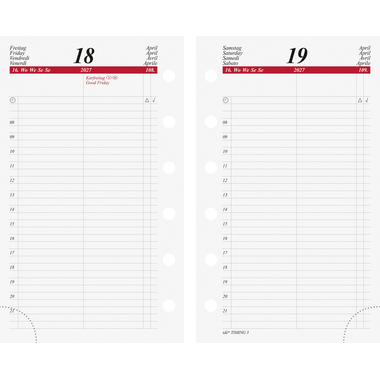 RIDOIDE Timing 3 Tageskalender 2027 7067900007.27 1T/1S ML 7.6x12.7cm