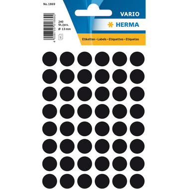 HERMA Marqueurs 13mm 1869 noir 240 pcs.
