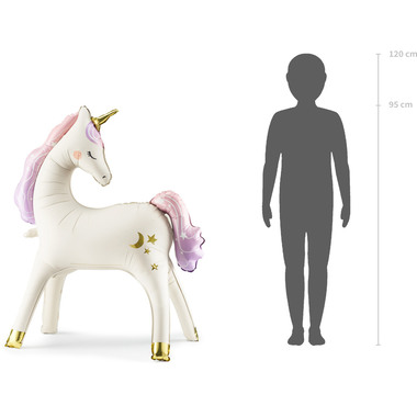 PARTYDECO Ballon en plastique 95x86cm FB247 Licorne
