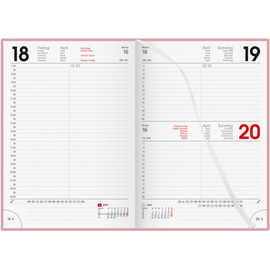 BIELLA Agenda Colorful 2027 809701400027U 1G/1P rosa ML 14.5x20.5cm