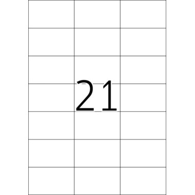 HERMA Universal-Etiketten 70x42,3mm 4668 weiss 2100 St./100 Blatt
