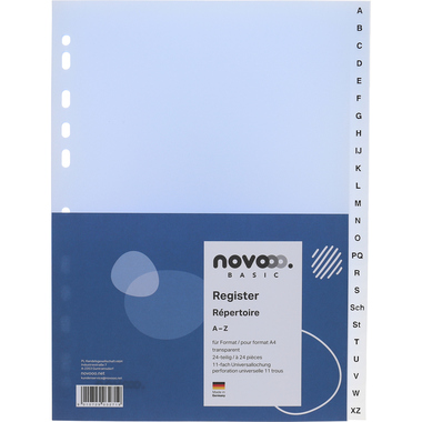 NOVOOO Registro PP A4 41007 transparent A-Z 24 pezzi