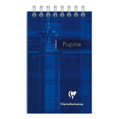 CLAIREFONTAINE Quaderno a spirale Pupitre A7 8552C blu, quadri, 5mm 60 fogli