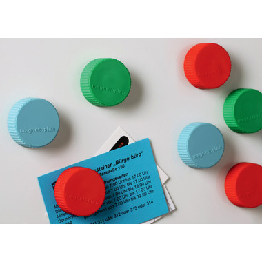 MAGNETOPLAN Haltemagnete Magnum 16600400 weiss, Blister 4 Stk.