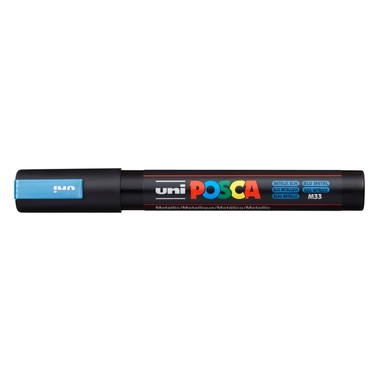 UNI-BALL Posca Marker 1,8-2,5mm PC5MMET.BLUE MET, bleu