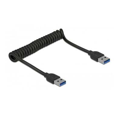 Delock USB 3.0-Spiralkabel 5 Gbps USB-A - USB-A 0.7 m