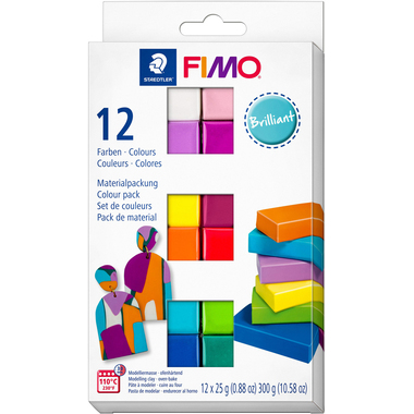 FIMO Set di plastilina soft 12x25g 8023C12-2 Brilliant