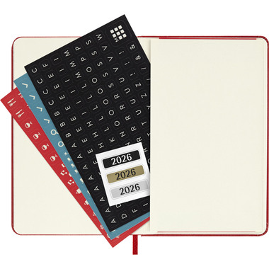 MOLESKINE Agenda Classic Pocket 2026 DHF212WN2Y26 1S/1P rouge écarlate HC 9x14cm