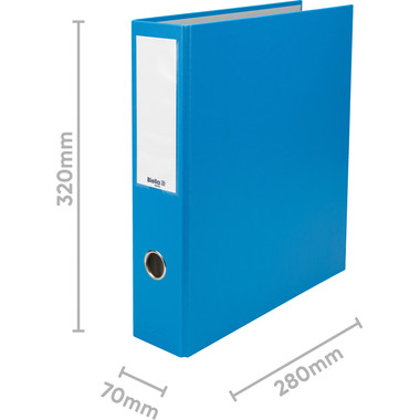 BIELLA Cart. anelli Dinor-Quatro 7cm 12644705U blu, 4-anelli A4