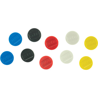 NOBO Magnet rund 38mm 1915311 ass. 10 Stück